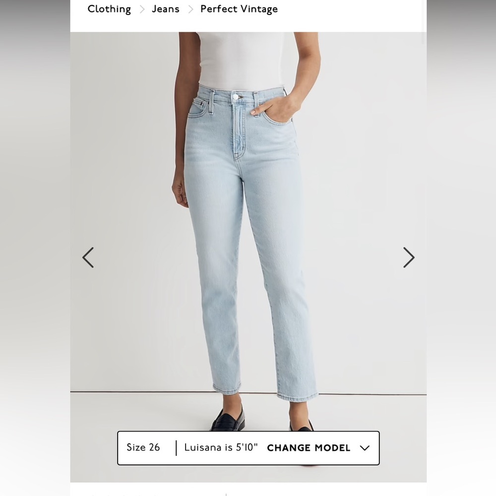 Madewell high rise mom fit light wash denim